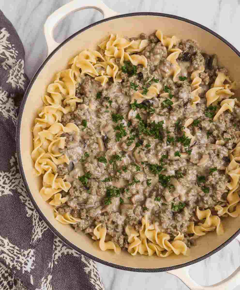 Easy Ground Beef Stroganoff – A Quick, Budget-Friendly Dinner