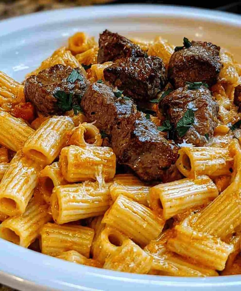 Cajun Steak Pasta: Easy Dinner Recipe with Cheesy Rigatoni
