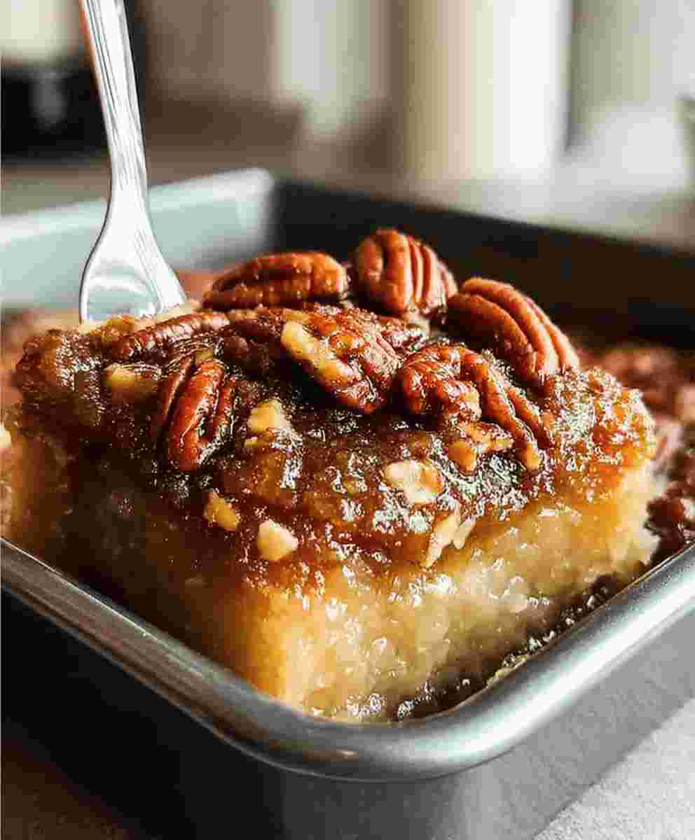 Pecan Pie Dump Cake: Easy Dinner Dessert for Family Comfort Food