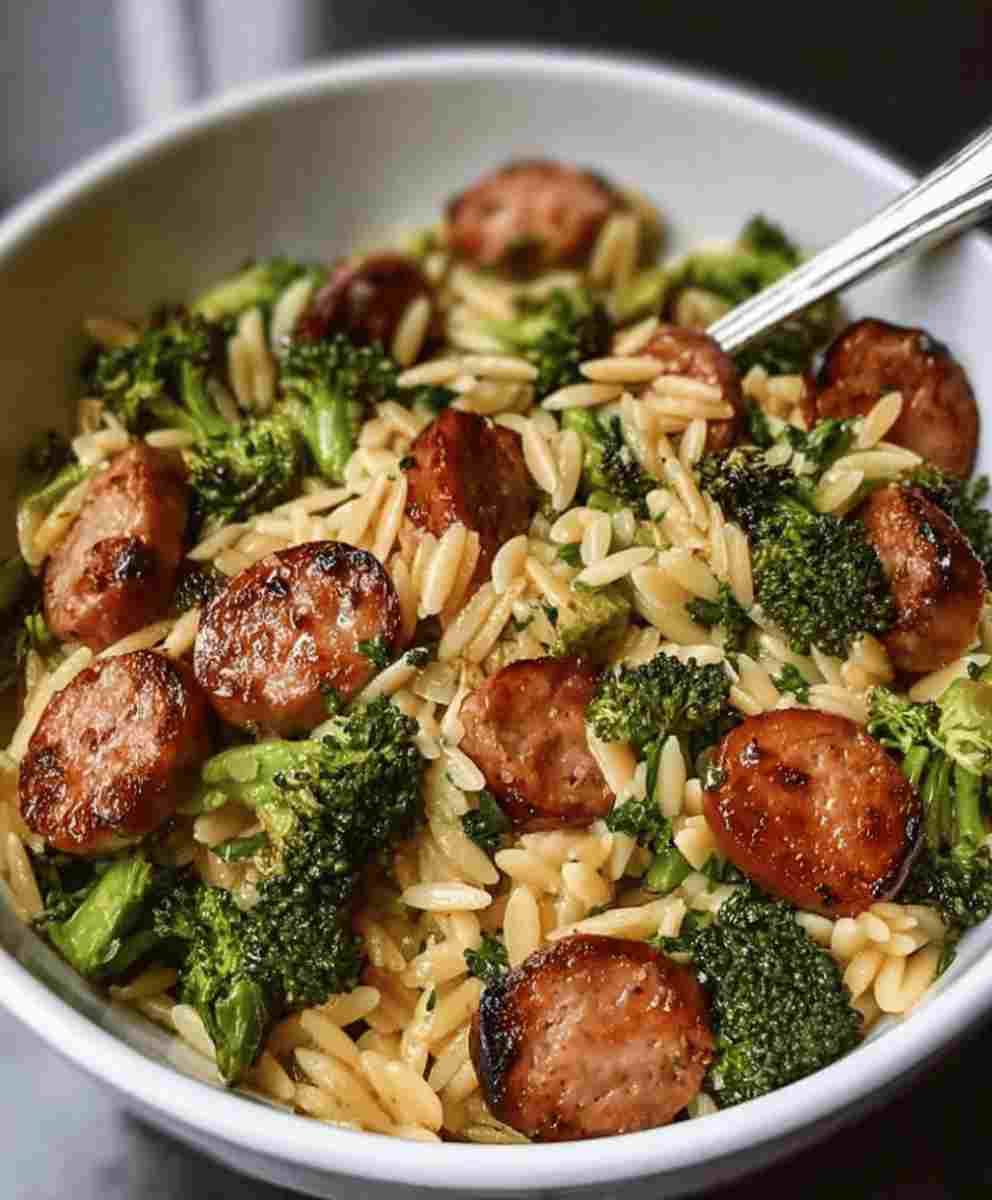 Chicken Sausage and Broccoli Orzo: Easy Dinner Recipe for Busy Nights