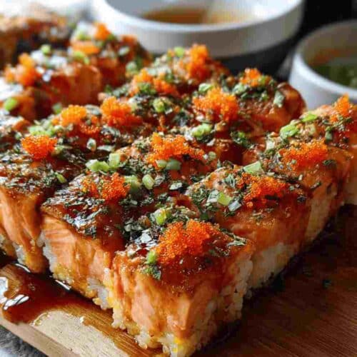 Spicy Salmon Sushi Bake: Easy Dinner Recipe for Busy Nights