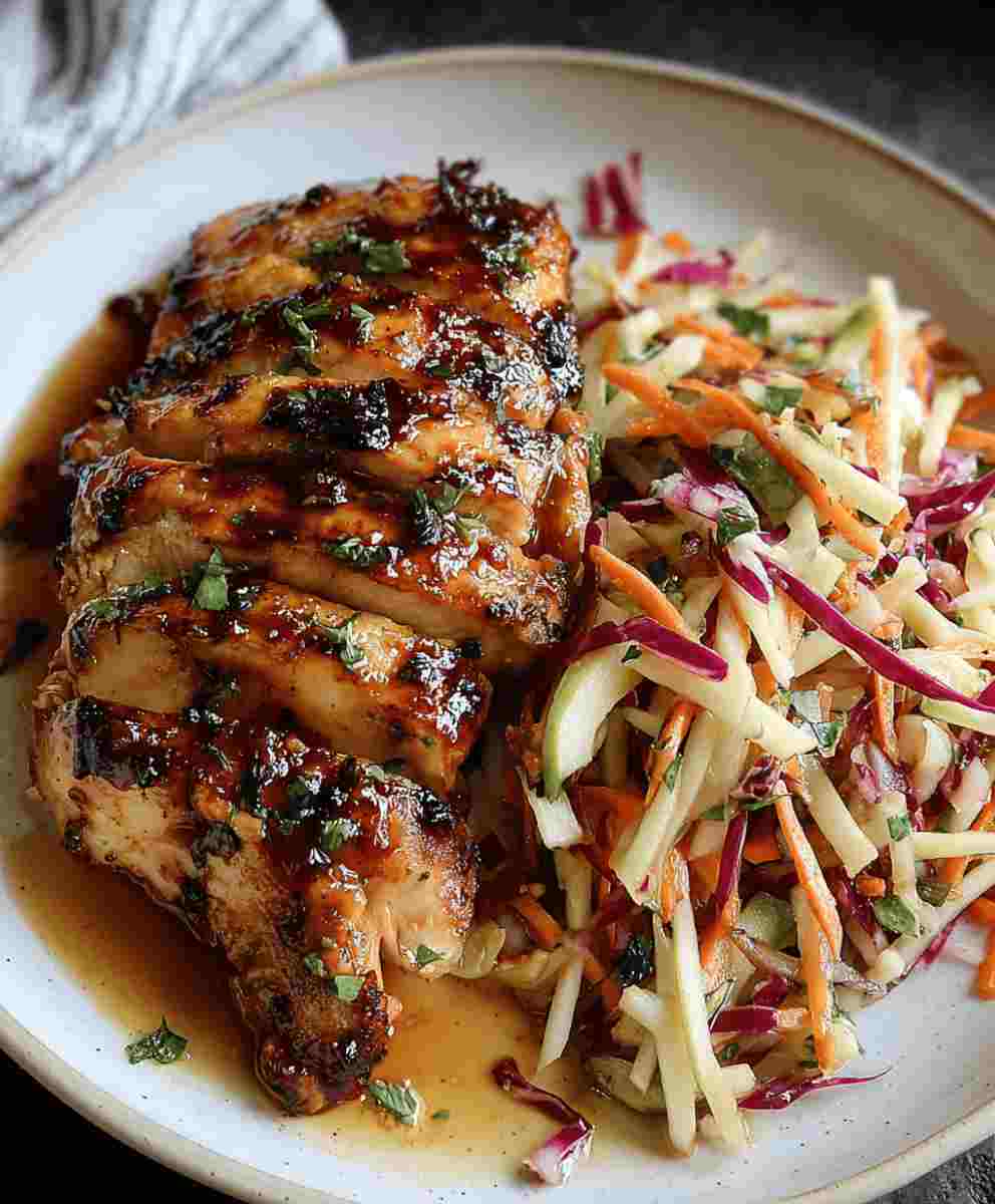 Sticky Apple Cider Chicken: Easy Dinner Recipe with Autumn Slaw