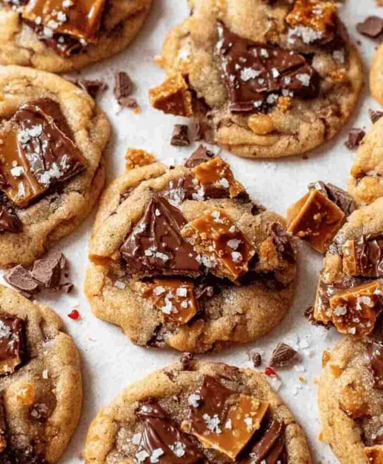 Brown Butter Toffee Cookies (Easy Dessert Recipe)