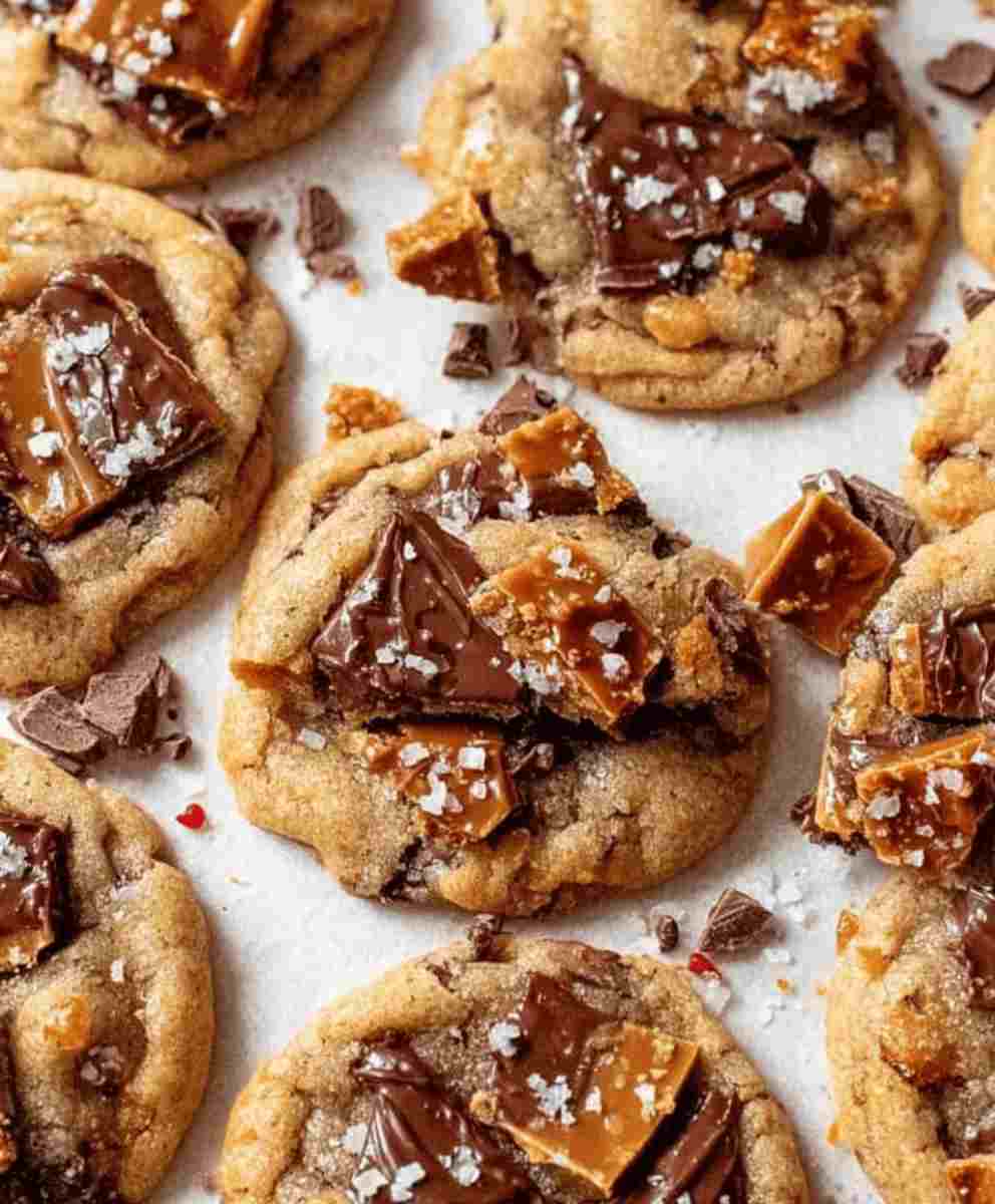 Brown Butter Toffee Cookies (Easy Dessert Recipe)
