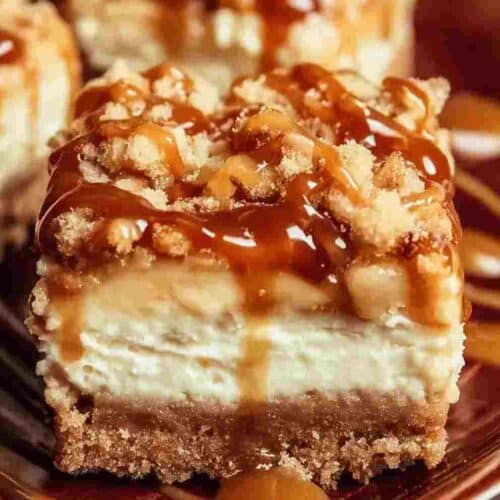 Caramel Apple Cheesecake Bars: Easy Dessert Recipe for Fall