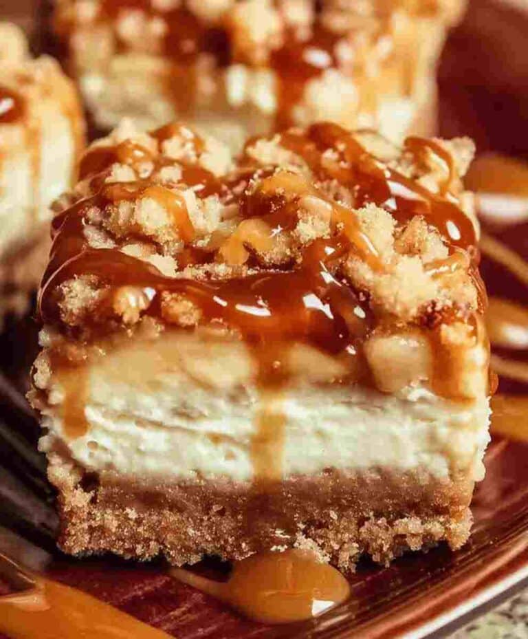 Caramel Apple Cheesecake Bars: Easy Dessert Recipe for Fall