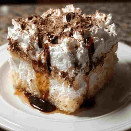 White Russian Poke Cake Easy Dessert Recipe for Family Comfort Food