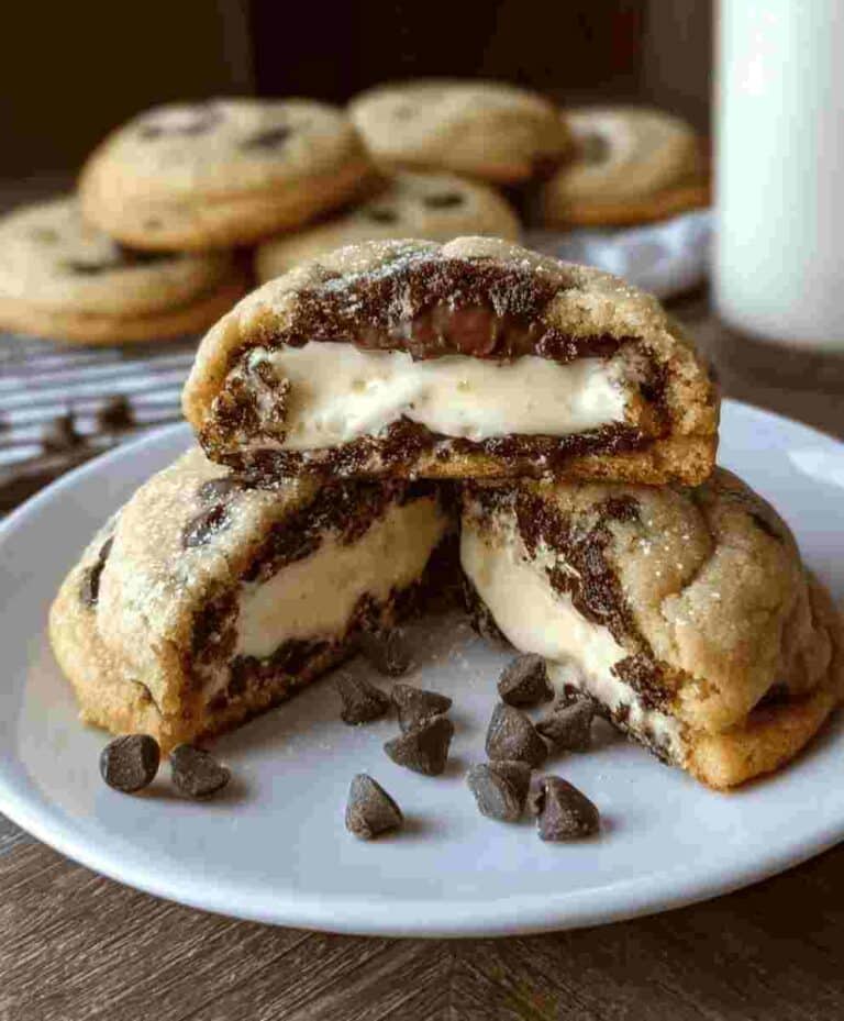 Cheesecake Stuffed Chocolate Chip Cookies Easy Family Comfort Food