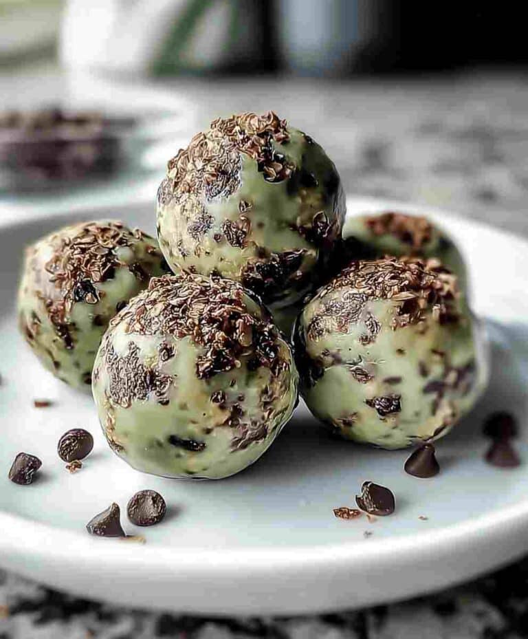Mint Chocolate Chip Protein Balls: Easy Healthy Snack Recipe