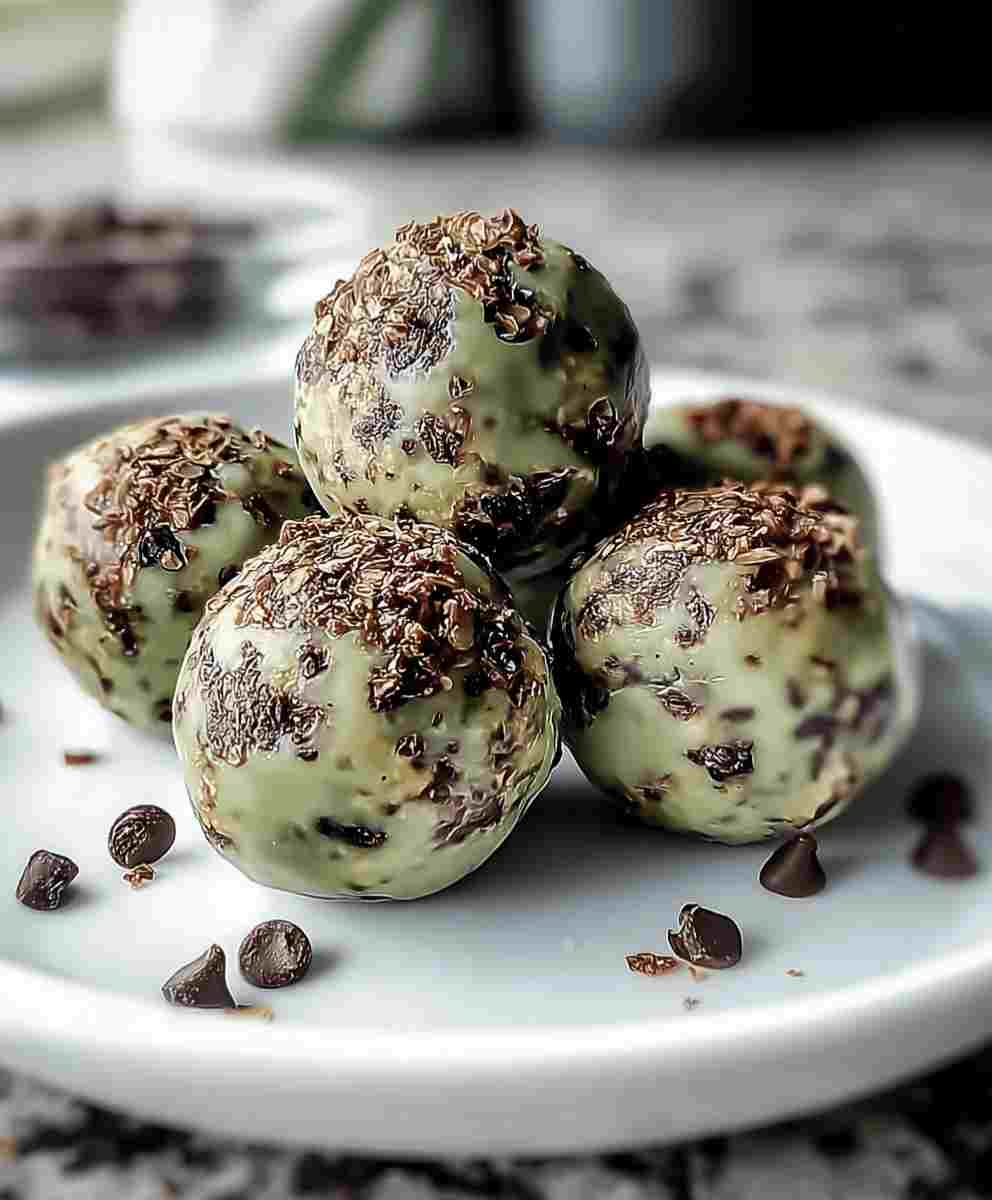 Mint Chocolate Chip Protein Balls: Easy Healthy Snack Recipe