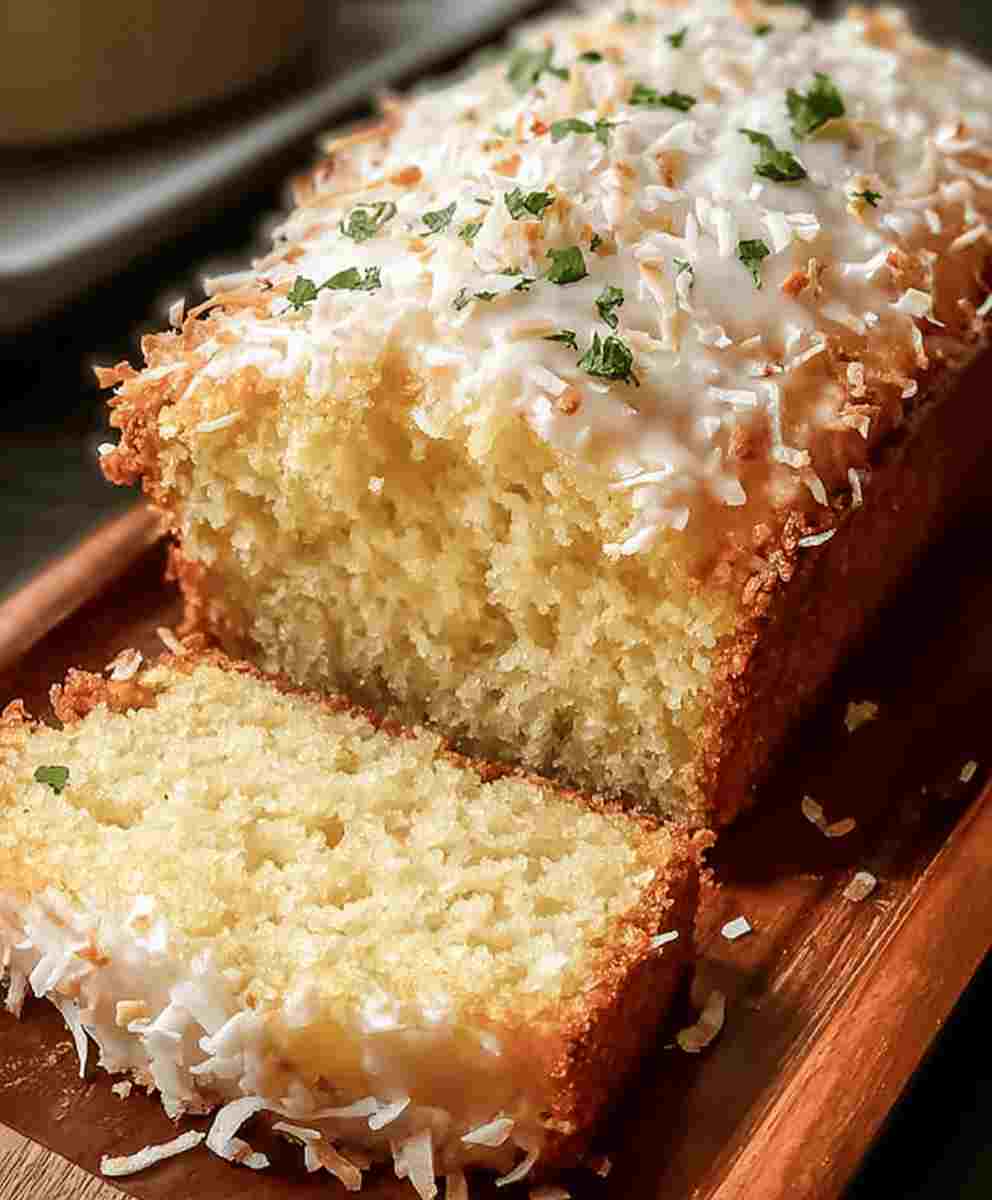 Coconut Loaf Cake: Easy Dinner Recipe Dessert for Tropical Flavor