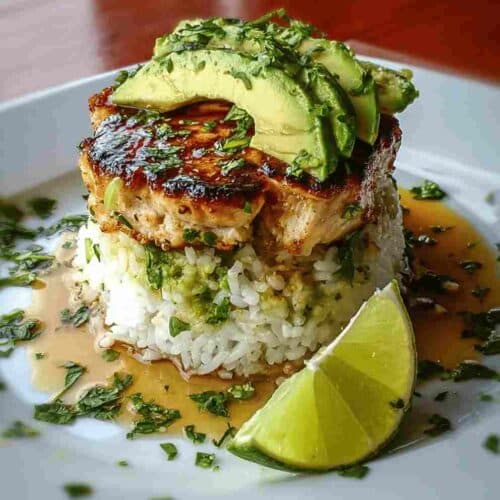 Honey Lime Chicken: Easy Dinner Recipe with Avocado Rice
