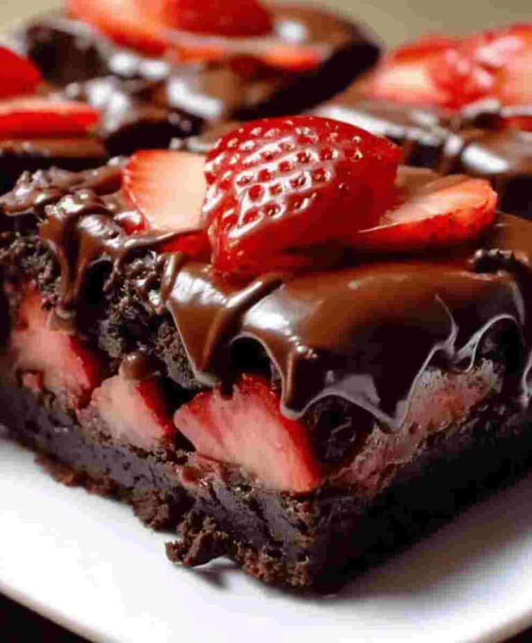 Chocolate Strawberry Brownies Easy Dessert Recipe