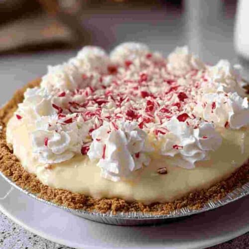 White Chocolate Peppermint Cream Pie Easy Holiday Dessert Recipe