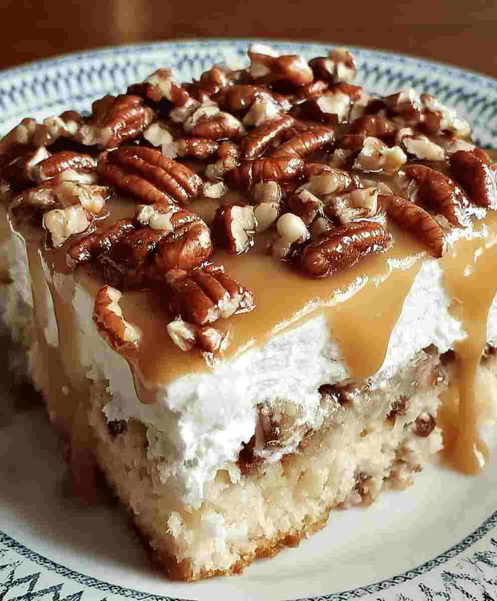 Butter Pecan Praline Poke Cake: Easy Comfort Dessert Recipe