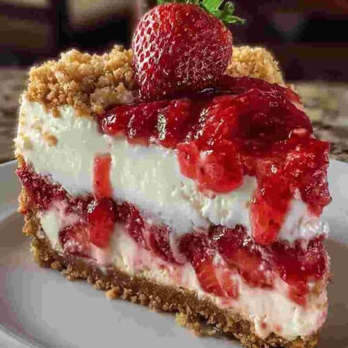 Strawberry Crunch Cheesecake Easy Family Dessert Recipe