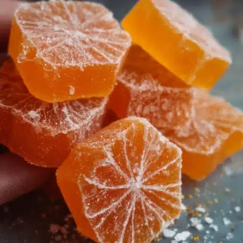 Classic homemade orange candy made with fresh oranges and sugar.
