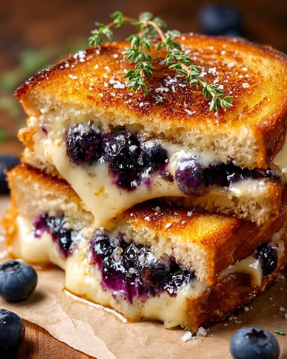 Juicy Blueberry Grilled Cheese